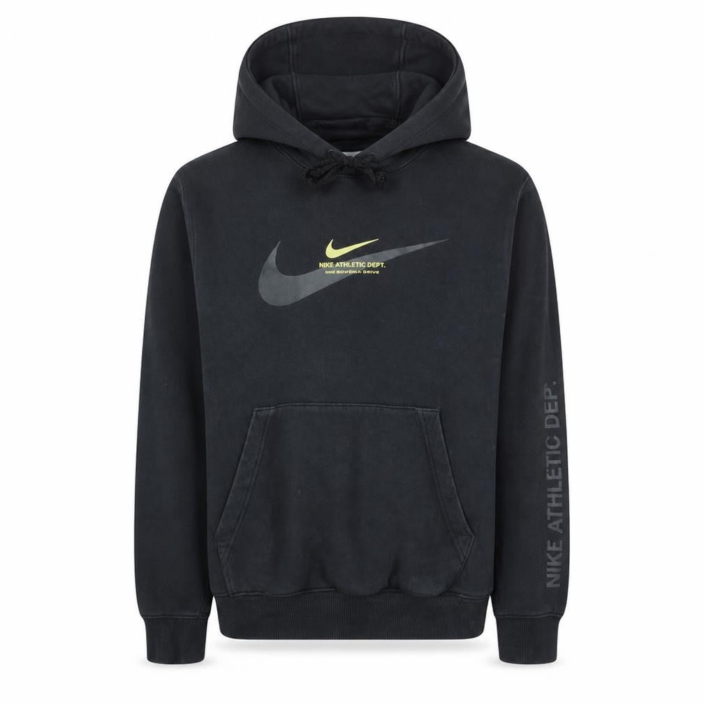 Nike Men’s Black Pullover Hoodie M Logo Athletic Dept Fleece Sweatshirt
