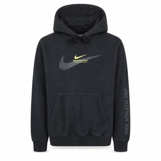 Nike Men’s Black Pullover Hoodie M Logo Athletic Dept Fleece Sweatshirt