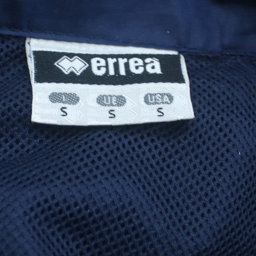 Erreà Men's Blue Hooded Windbreaker Jacket Size S Regular Fit
