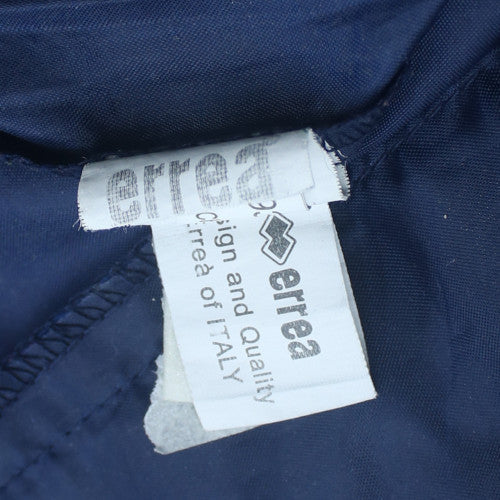 Erreà Men's Blue Hooded Windbreaker Jacket Size S Regular Fit