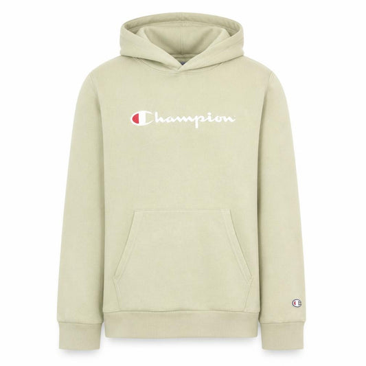 Champion Boys Beige Pullover Hoodie 15-16 Years 2XL Fleece Logo Sweatshirt