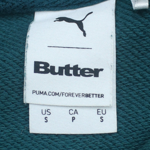 Puma Butter Men's Green Pullover Hoodie Size S Graphic Logo
