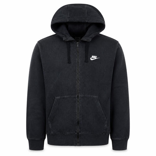 Nike Men's Black Full Zip Hoodie L Fleece Regular Fit