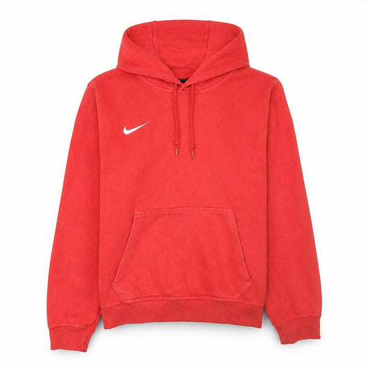 Nike Womens Red Pullover Hoodie Medium Cotton Blend Casual