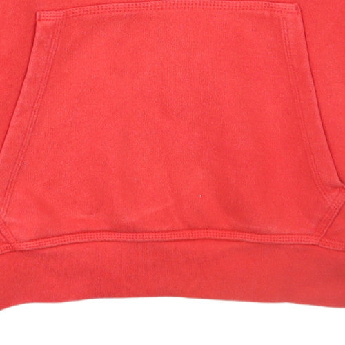 Nike Womens Red Pullover Hoodie Medium Cotton Blend Casual