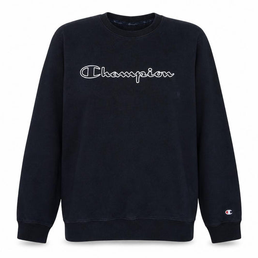 Champion Women's Black XL Pullover Sweatshirt Crew Neck Logo Front