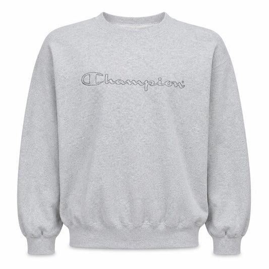 Champion Men's Grey Large Pullover Sweatshirt Logo Crew Neck