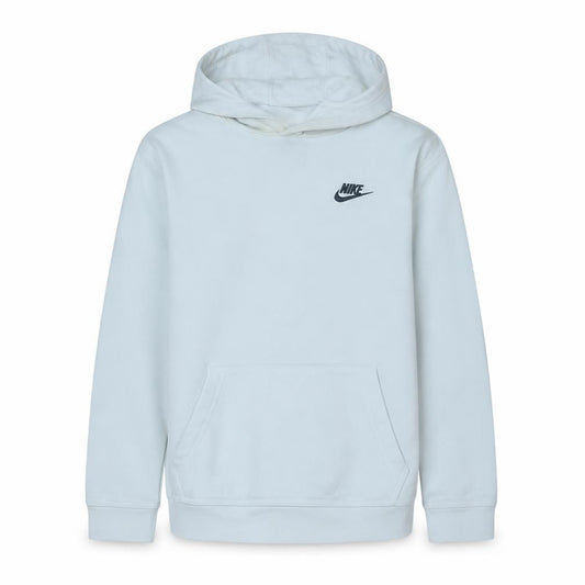 Nike Boys White XL Pullover Hoodie with Logo, Cotton Blend, Casual