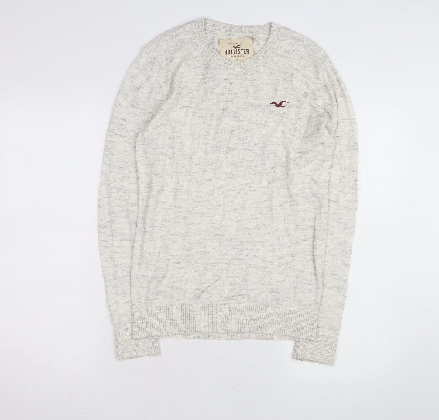 Hollister Men's Grey XS Crew Neck Knit Pullover Jumper
