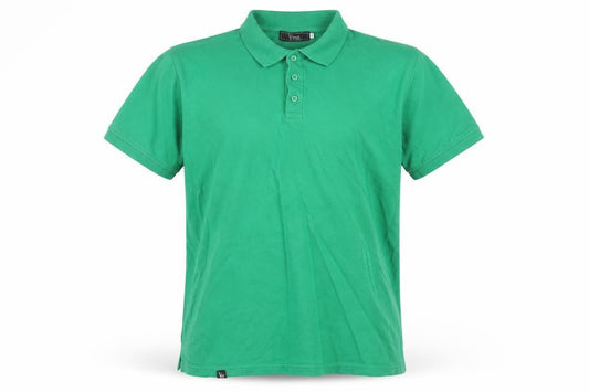 Vhoe Men Green Short Sleeve Classic Fit Cotton Polo Shirt L