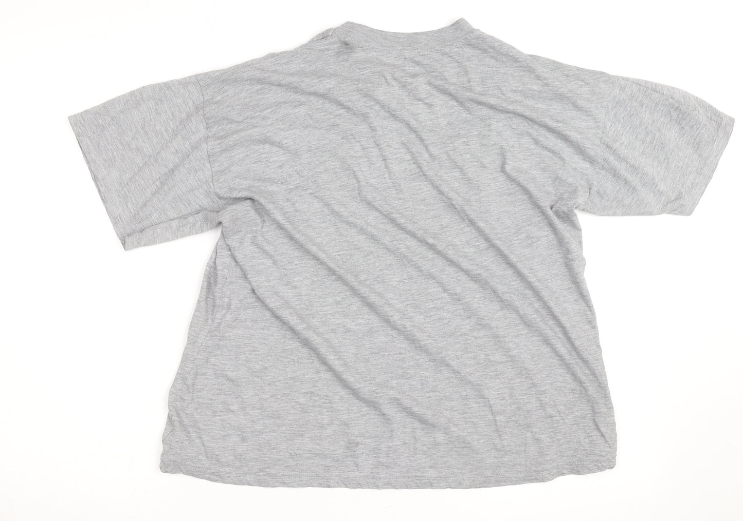 BHS Men's Grey Cotton Rich Crew Neck Short Sleeve T-Shirt L