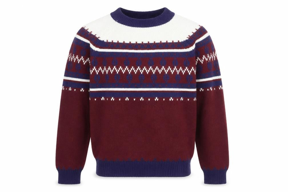 The Men's Shop JCPenney Men's Multicoloured Fair Isle Acrylic Pullover Jumper M