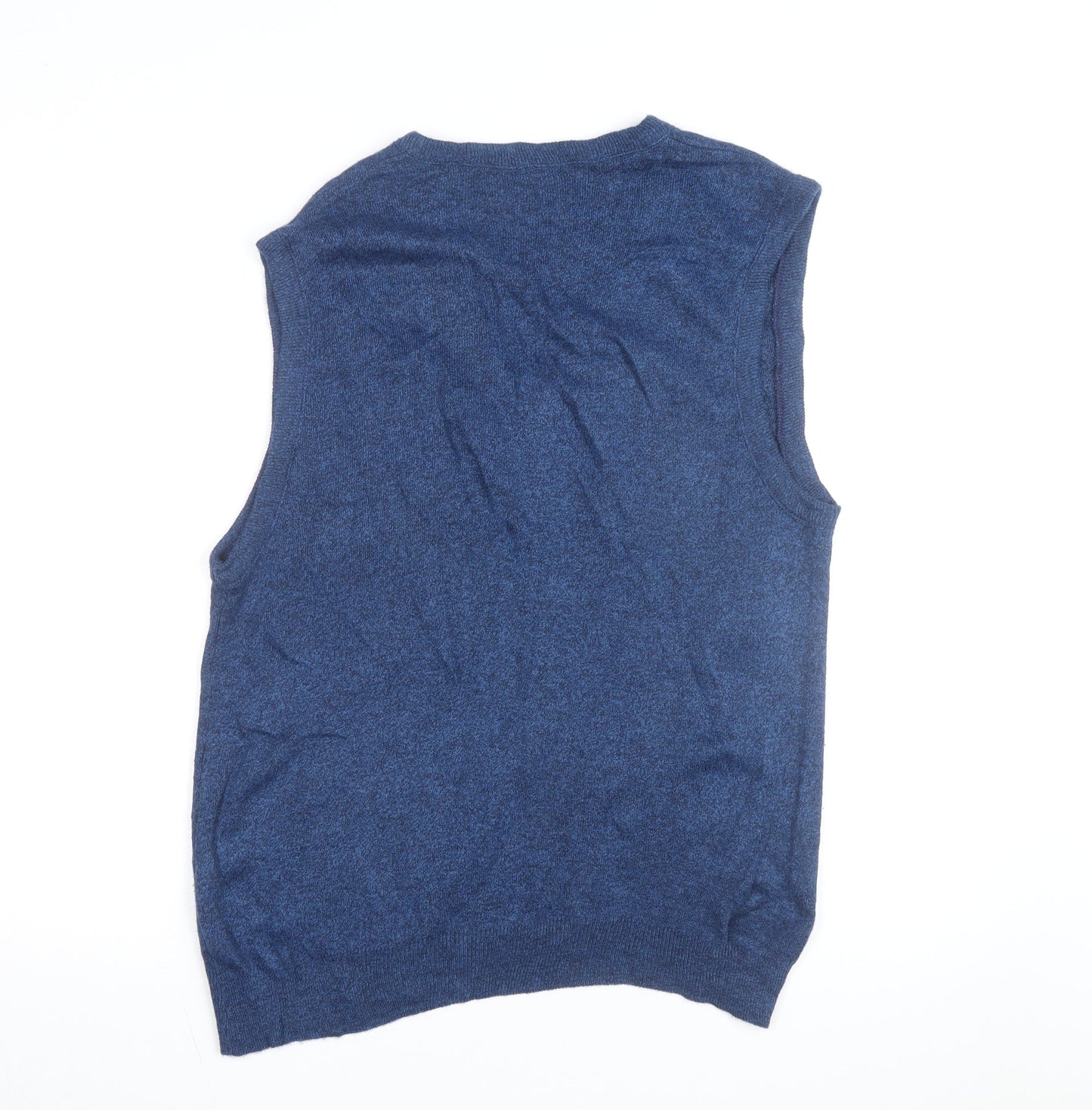Jantzen Men's Blue Wool Sleeveless V-Neck Vest Jumper L