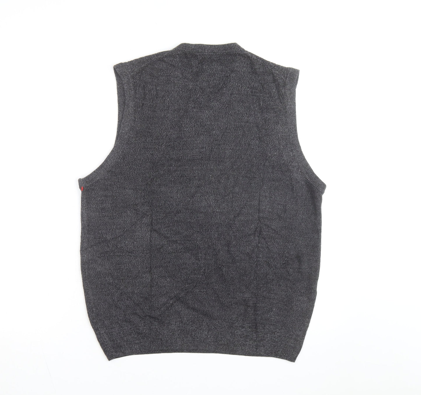 Dockers Men's Grey Acrylic Sleeveless V-Neck Knit Vest Size L