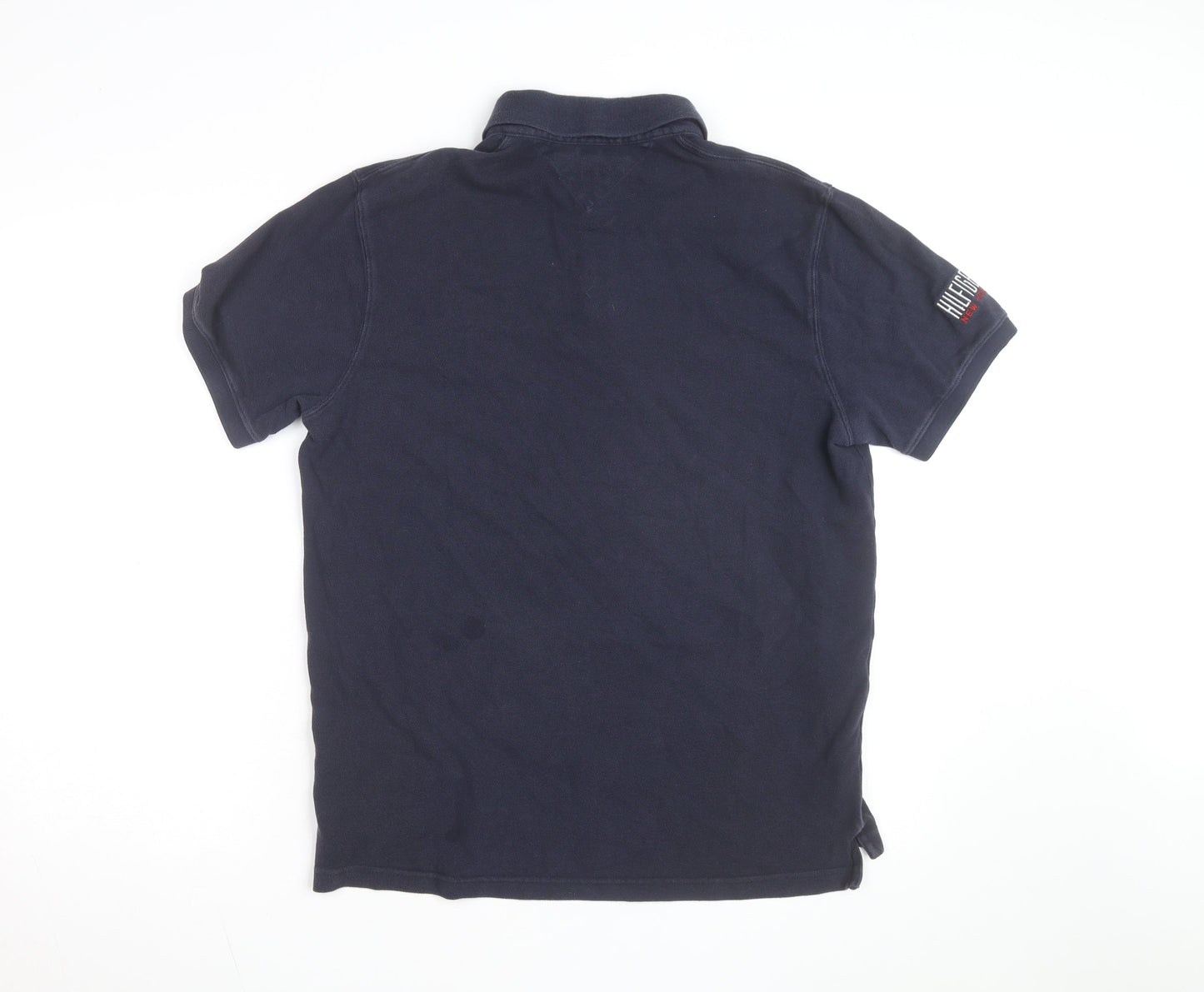 Tommy Hilfiger Men's Blue Slim Fit Polo Shirt XL Embroidered Logo