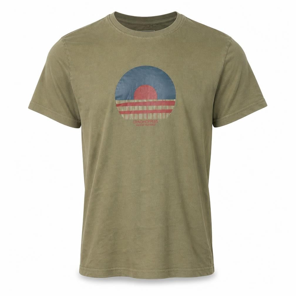 Craghoppers Men’s Green Graphic Print Cotton T-Shirt Size S