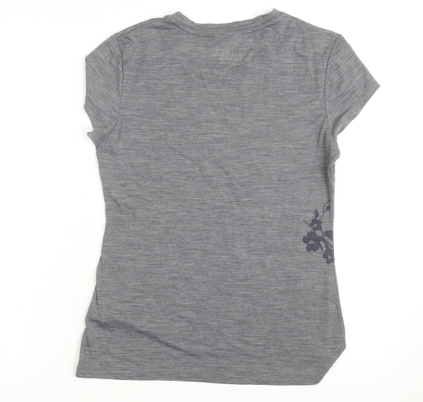 Super.Natural Women's Grey Merino Wool Blend Short Sleeve T-Shirt M