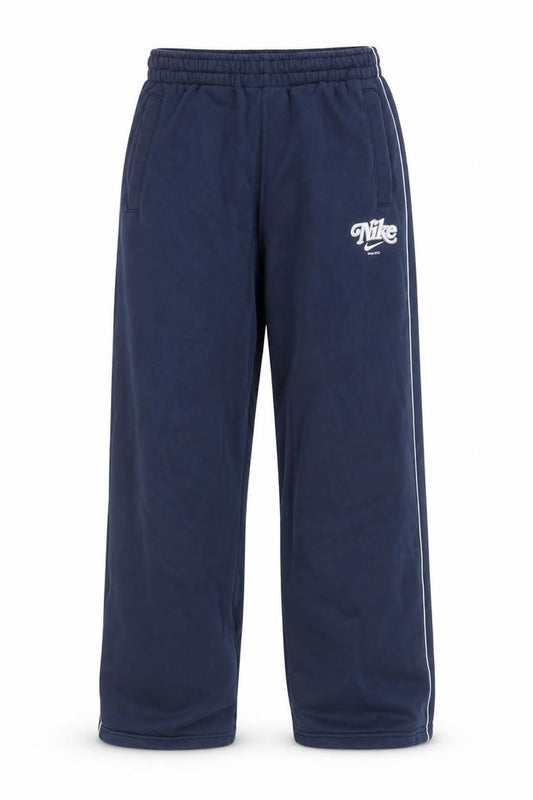 Nike Men's Blue XS Track Pants Fleece Joggers with Side Stripe
