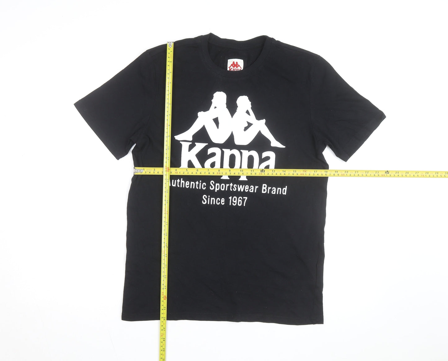 Kappa Men's Black Small Logo Sports Graphic Cotton T-Shirt