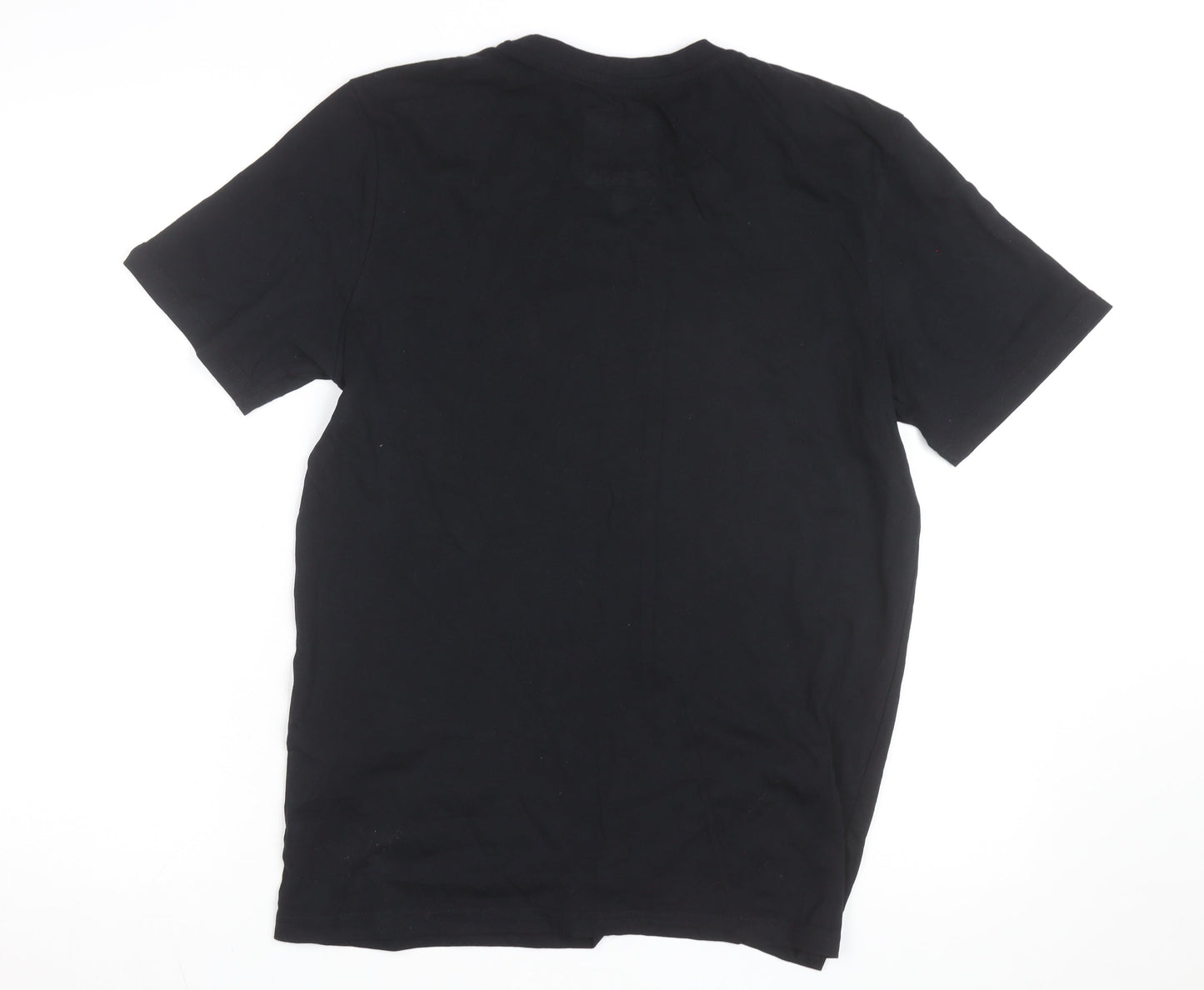 Kappa Men's Black Small Logo Sports Graphic Cotton T-Shirt