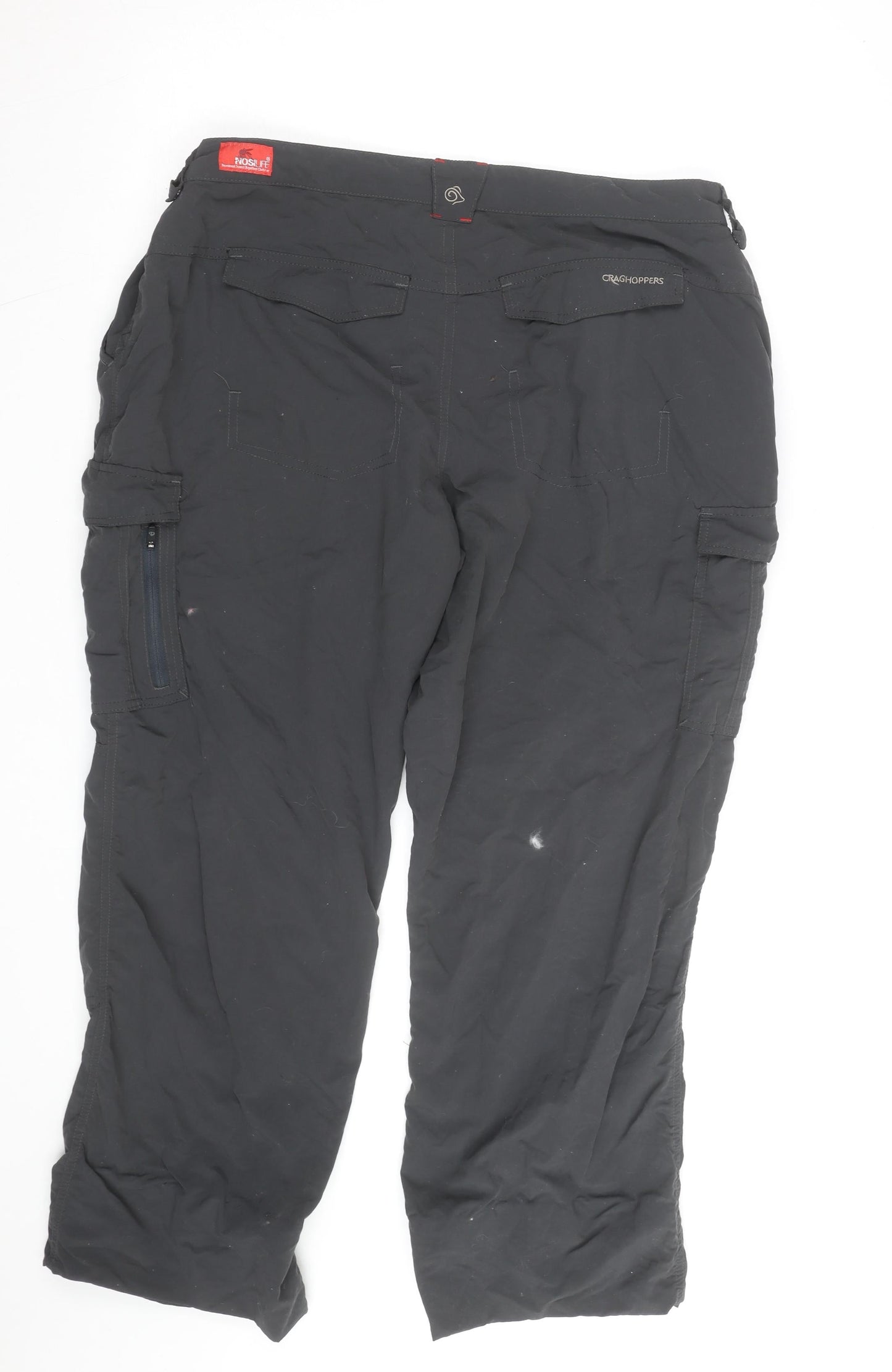 Craghoppers Men's Black 40R Cargo Trousers Lightweight Travel Pants