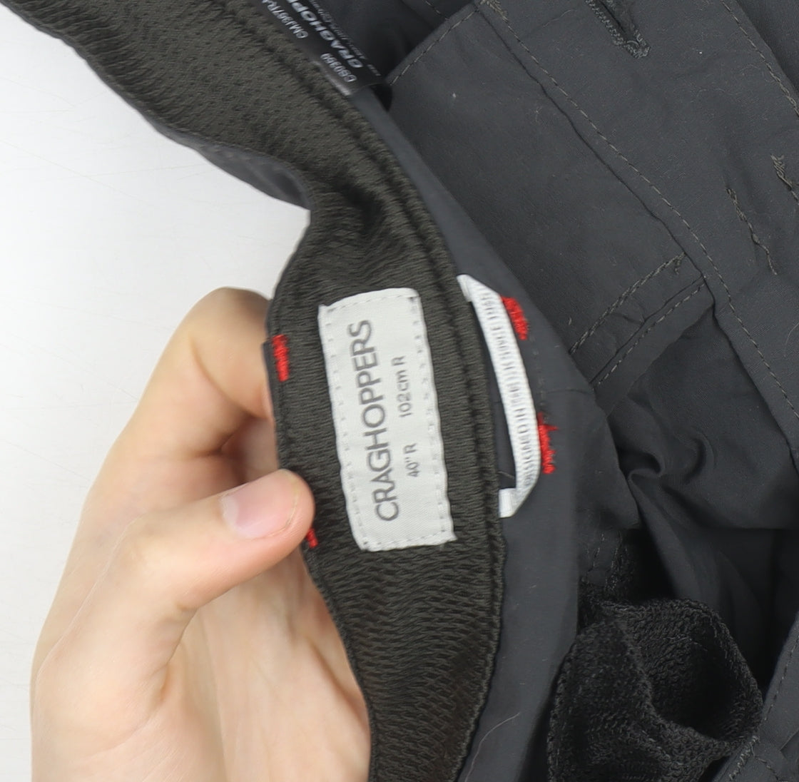 Craghoppers Men's Black 40R Cargo Trousers Lightweight Travel Pants