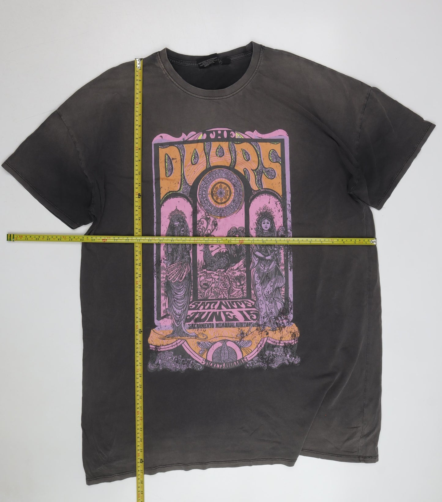 The Doors Men’s Black Graphic Band T-Shirt XL Rock Cotton Retro