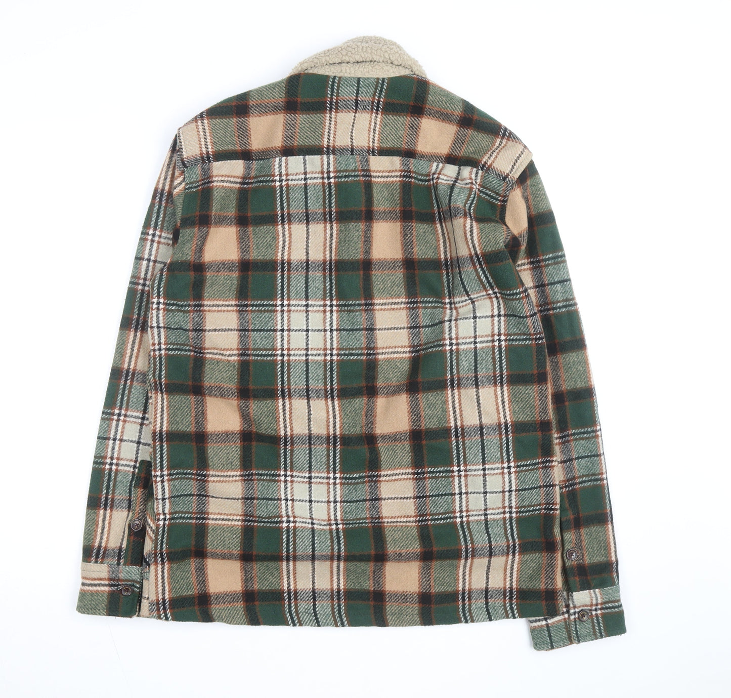 Percival Men's Green Check Sherpa Lined Flannel Jacket L