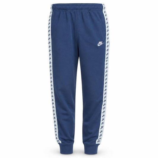Nike Men's Blue Jogger Trousers M Side Stripe Fleece Activewear