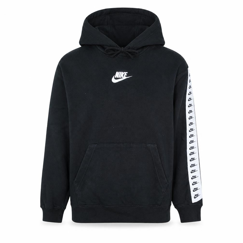 Nike Men's Black XS Pullover Hoodie with Logo Sleeves Sports Fleece