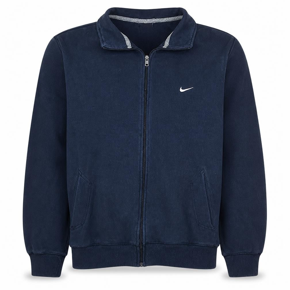 Nike Men's Blue Full Zip Fleece Sweatshirt L Regular Fit