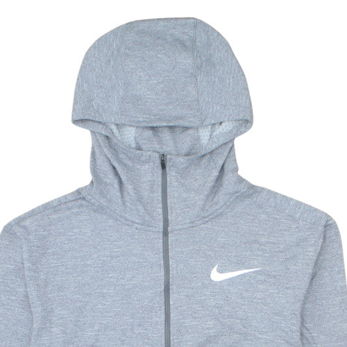 Nike Men's Grey Full Zip Dri-Fit Hoodie L Lightweight Sportswear
