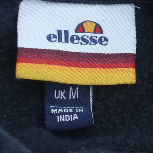 Ellesse Men’s Blue Pullover Hoodie Size M Fleece Logo Sweatshirt