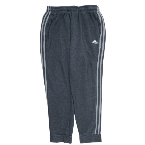 Adidas Men's Grey Jogger Trousers L Fleece Activewear Pants