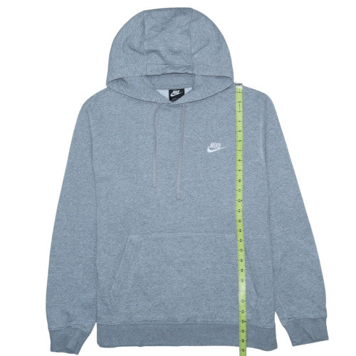Nike Men's Grey Pullover Hoodie L Regular Fit Fleece Sweatshirt