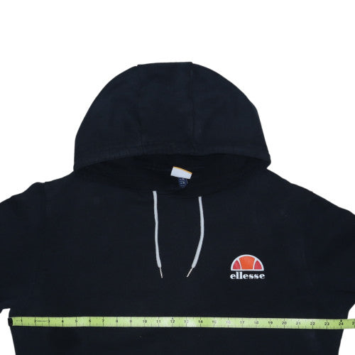 Ellesse Mens Black Pullover Hoodie XL Fleece Logo Hooded Sweatshirt