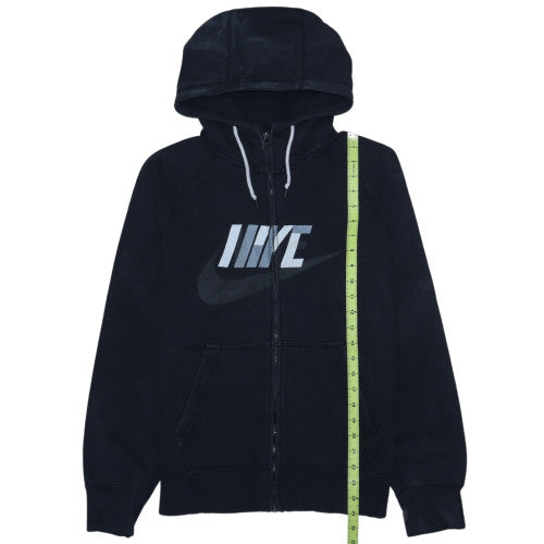 Nike Men's Black Full Zip Hoodie Sweatshirt Size M Graphic Logo