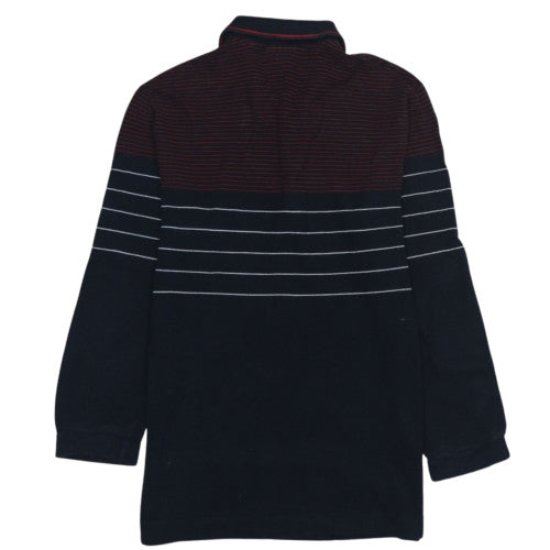 Lacoste Men's Blue Striped Long Sleeve Cotton Polo Shirt M