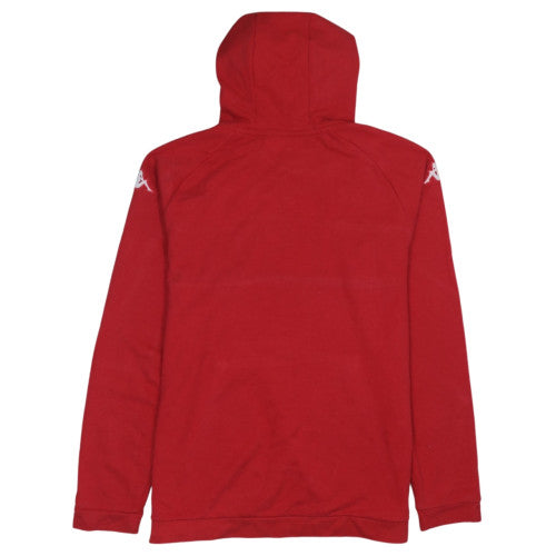 Kappa Men's Red Pullover Hoodie XL Rugby Logo Sportswear