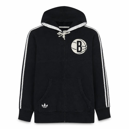 Adidas Men's Black Full Zip Hoodie L Sports Basketball Style
