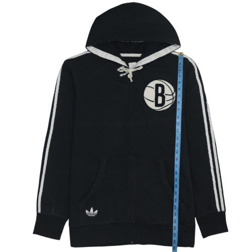 Adidas Men's Black Full Zip Hoodie L Sports Basketball Style