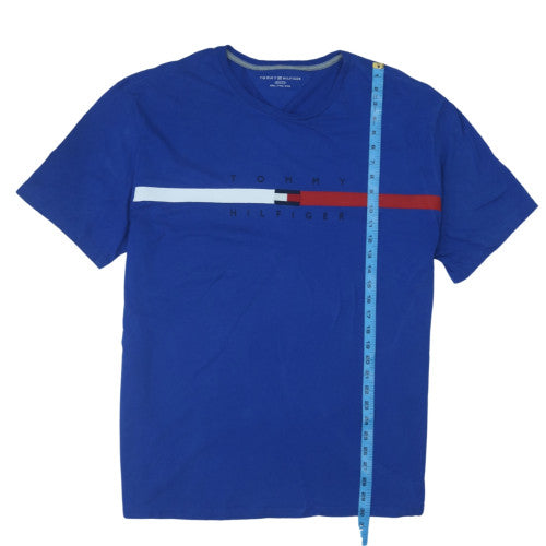Tommy Hilfiger Men's Blue 2XL Cotton Crew Neck Graphic T-Shirt