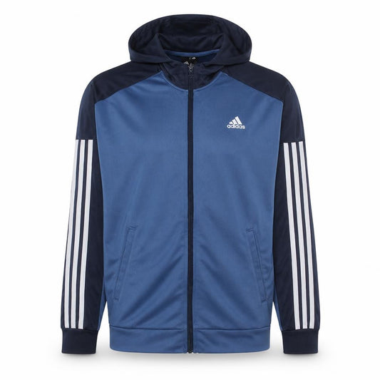 Adidas Men's Blue Full Zip Hooded Track Jacket Size L