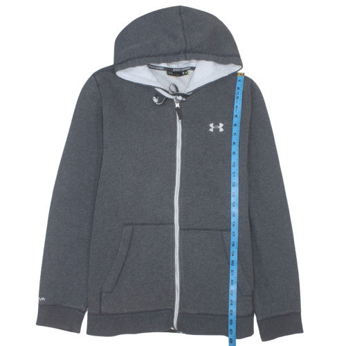 Under Armour Mens Grey Full Zip Hoodie Size L Sports Fleece