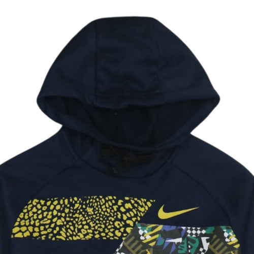 Nike Men's Blue Dri-FIT Pullover Hoodie M Graphic Sportswear
