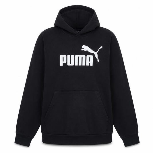 Puma Men’s Black XL Pullover Hoodie Regular Fit Fleece Sportswear