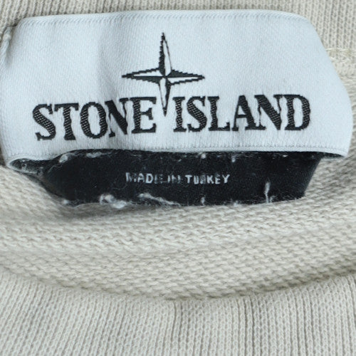 Stone Island Men's Beige Sweatshirt Medium Crew Neck Pullover