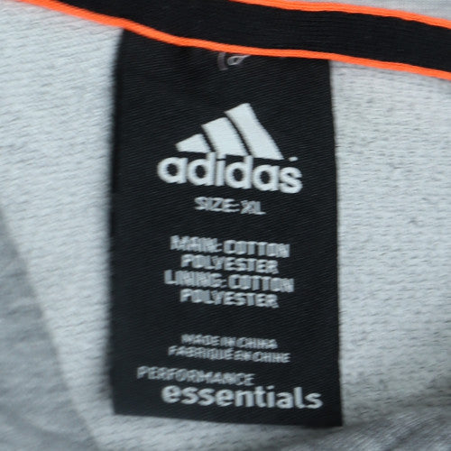 Adidas Men's Grey Pullover Hoodie XL Sports Essentials