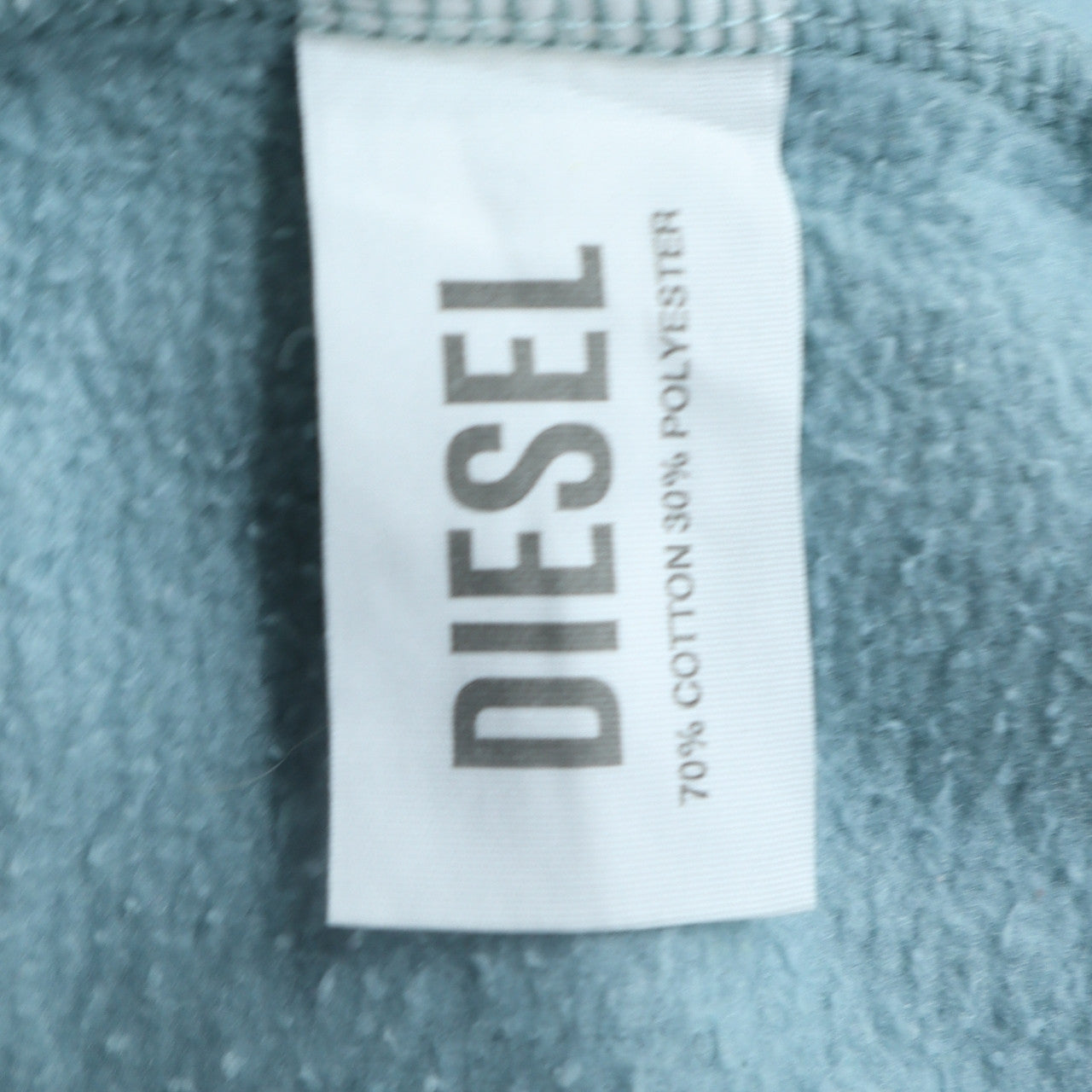 Diesel Men's Blue Colour Block Quarter Zip Sweatshirt L