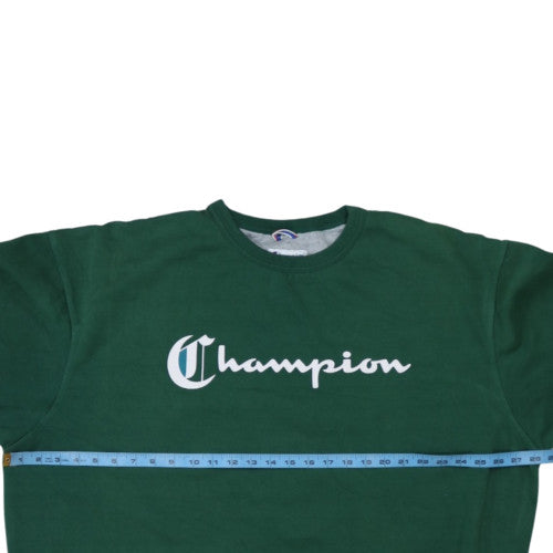 Champion Men Green 2XL Pullover Sweatshirt Crew Neck Fleece